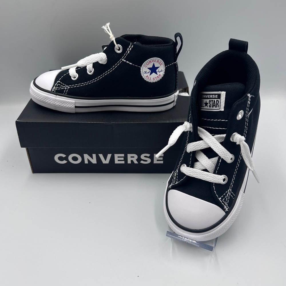 Converse Chuck Taylor All Star Street Mid Black White Infant Size 8 A01721F